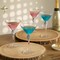 Premium Clear Stem Crystal Martini Glasses with Rim and Diamond-like Rhinestones, Elegant 10oz Glassware Set for Cosmopolitan, Vodka, Gin and Other Cocktails, Fancy Manhattan Drinkware